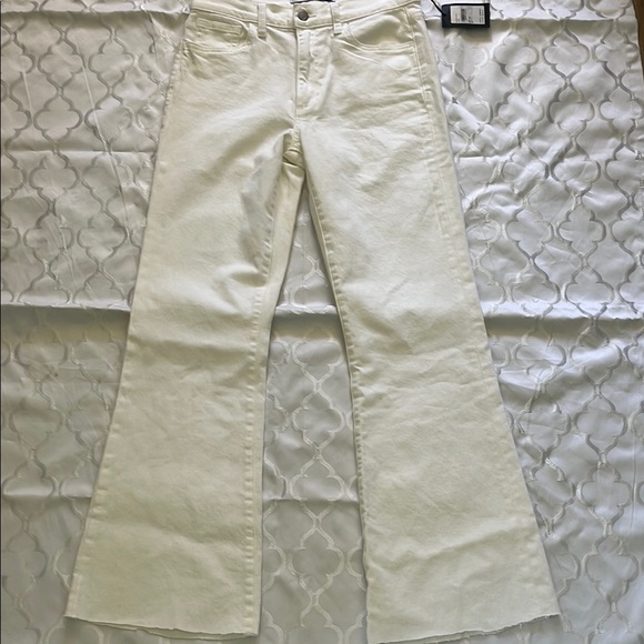 Women's White High Rise Flare Jeans